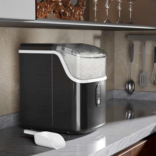Nugget Ice Makers Countertop, 35lbs/Day Pebble Ice Maker Machine with Sonic Ice