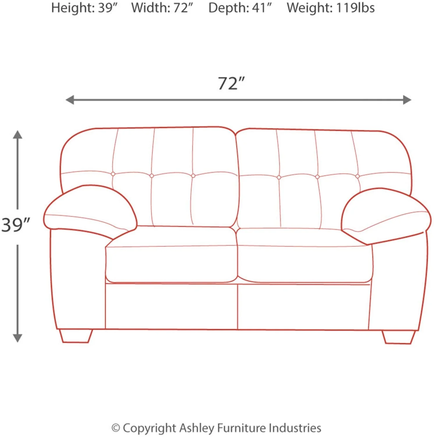 Signature Design by Ashley Accrington Loveseat in Granite