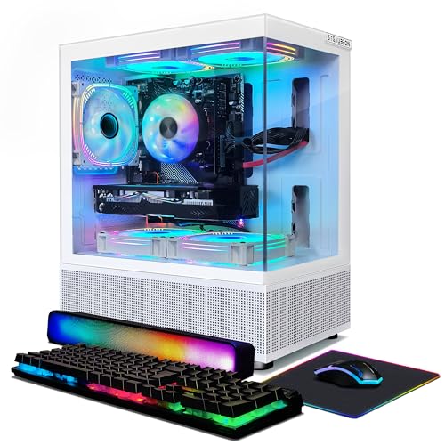 STGAubron Gaming Desktop PC,Radeon RX 580 16G GDDR5,Intel Core i7-6700 up to 4.0G,32G DDR4,2T SSD,600M WiFi,BT 5.0,RGB Fan x 3,RGB Keyboard&Mouse