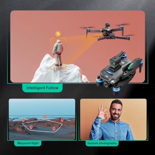 Drones with Camera for Adults 4K, GPS UHD Drone, 5G Remote Controller with Screen, One Key Return, Dual Camere, 3rd Gear Speed