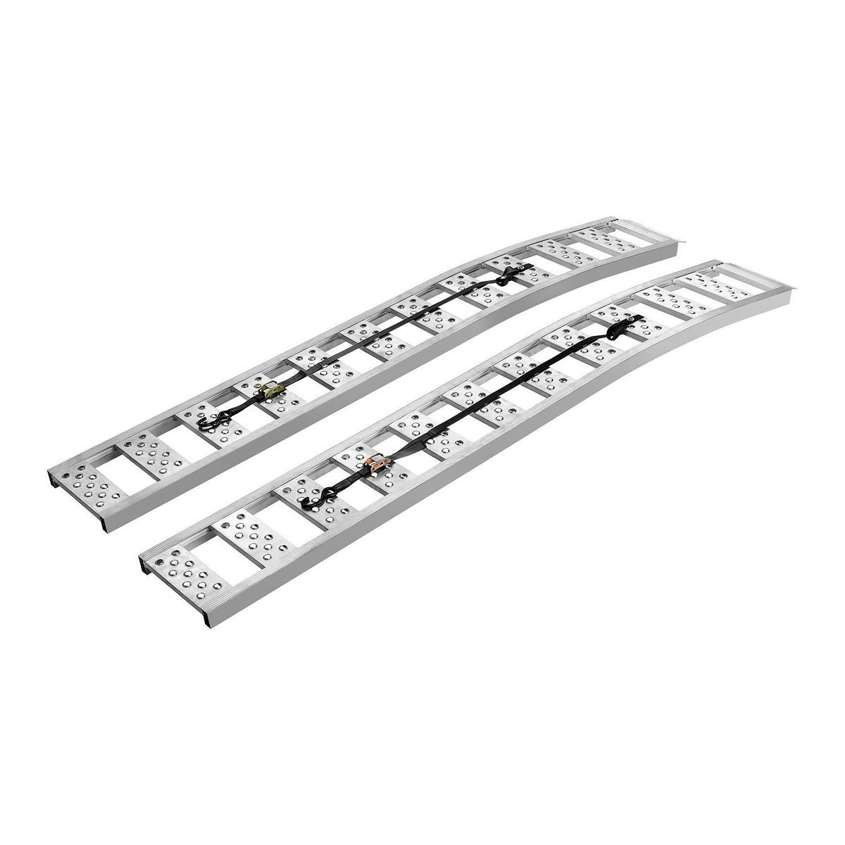 HAUL-MASTER 1500 lbs. Capacity, 12 in. x 90 in. Arched Aluminum Ramps, Set of 2