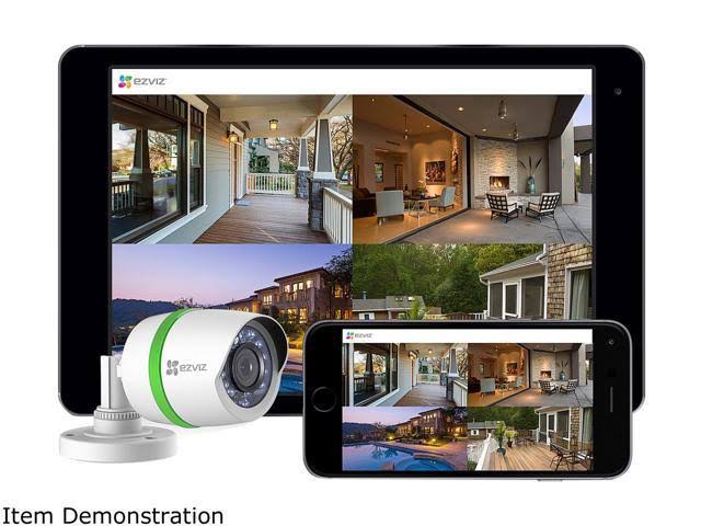 Ezviz Triple HD 3MP Smart Outdoor Surveillance System, 8 Weatherproof HD Security Cameras, 8 Channel 2TB DVR Storage, 100ft Nigh
