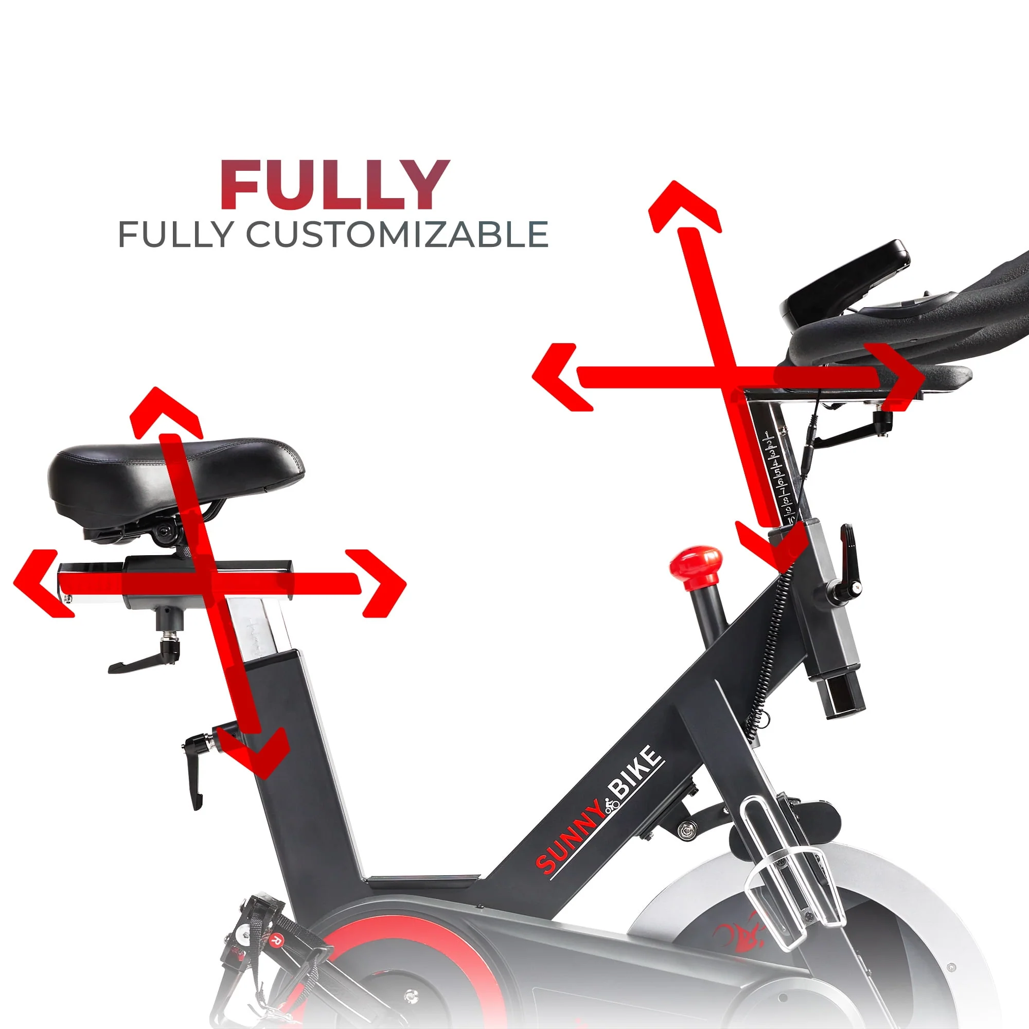 Sunny Health & Fitness Premium Indoor Cycling Smart Stationary Bike with Exclusive SunnyFit庐 App Enhanced Bluetooth Connectivity