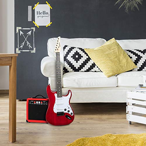 LyxPro Electric Guitar 39" inch Complete Beginner Starter kit Full Size with 20w Amp, Package Includes All Accessories, Digital Tuner, Strings, Picks