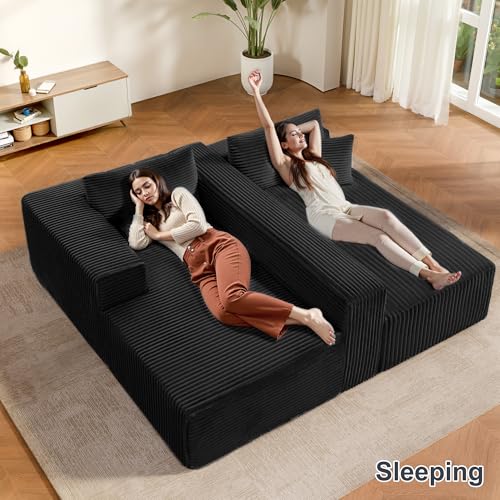 104" Sectional Couches for Living Room, Modular Sectional Sofa with Deep Seat, L-Shape Couch with Chaise, Cloud Couch for Living Room Bedroom