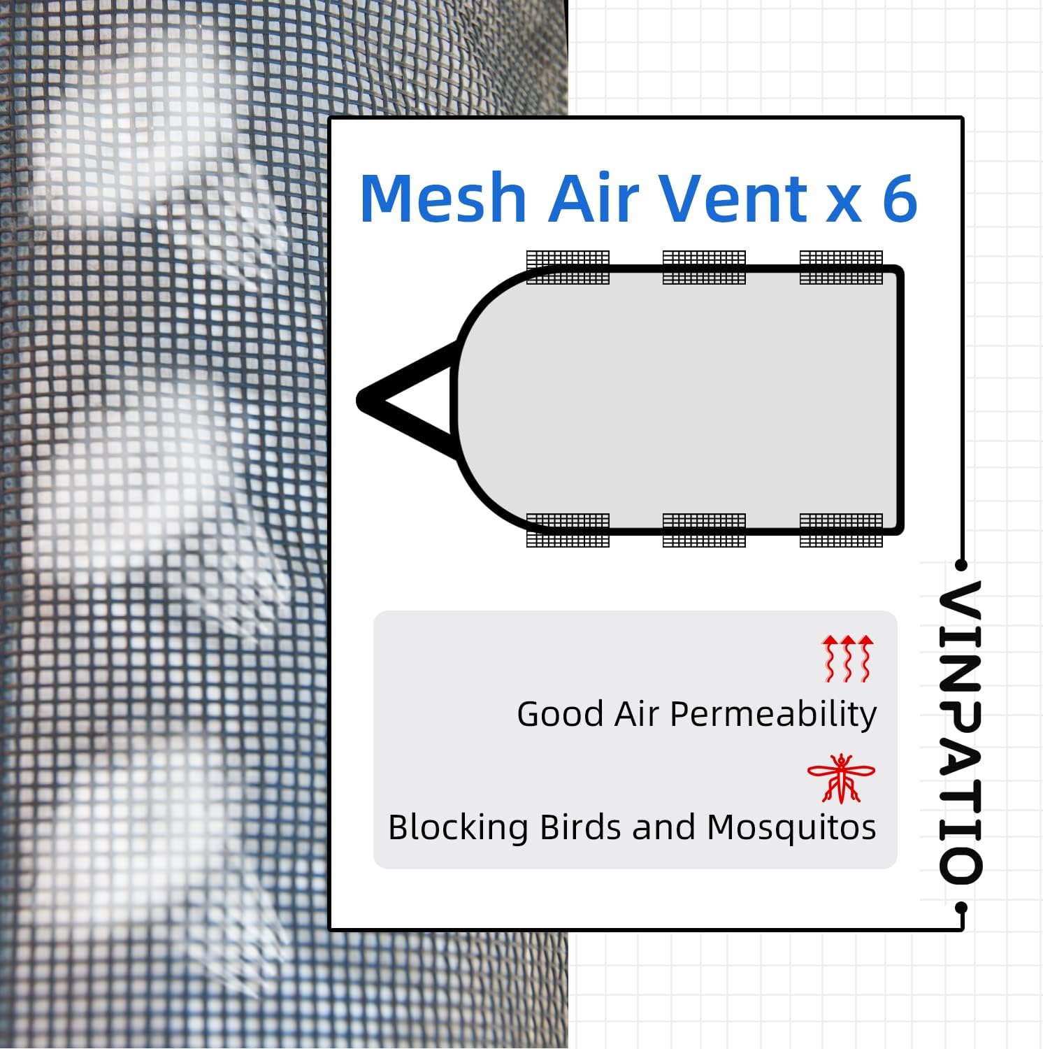 VINPATIO Class A RV Cover Thick 3 Layers Polypro Anti-UV Camper Cover Fits 37-40Ft Motorhome Breathable Waterproof Quick Drying, Grey