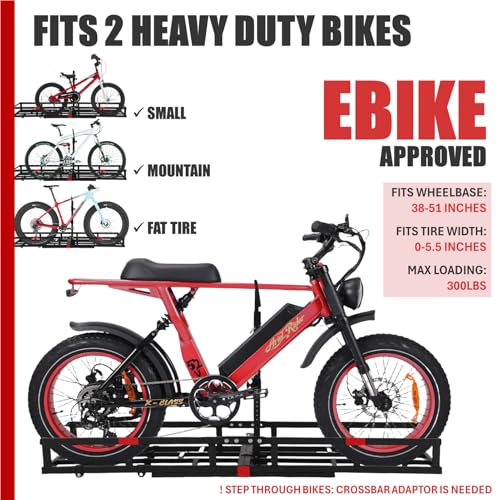Hitch-Mount Bike Rack for Ebike Heavy-Duty