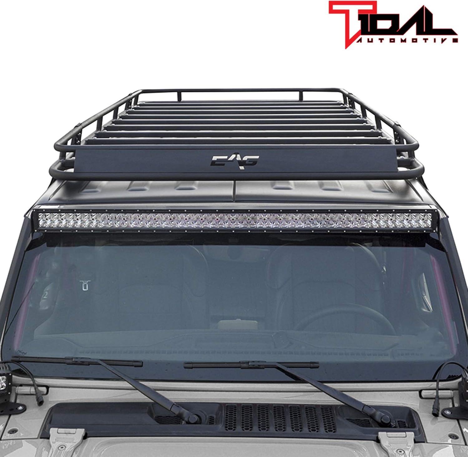 Tidal Full Length Roof Rack with Backet Fit for 18-22 Wrangler JL 4 Door