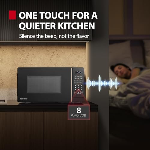Toshiba ML-EM62P(SS) Large Countertop Microwave with Smart Sensor, 6 Menus, Auto Defrost, ECO Mode, Mute Option & 16.5" Position Memory Turntable