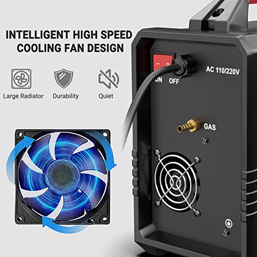 AUTOGEN 200A MIG Welding Machine, 4 in 1 Flux Gas/Gasless/Lift/ARC/TIG Welding Machine, 110V/220V Dual Voltage Stick Welder