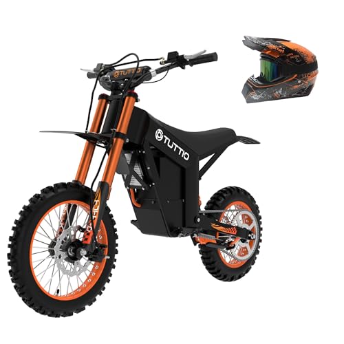 Soleil01 Electric Dirt Bike for Adult and Teen 48V 21AH E Bicycle 14"/12" Fat Tire Off Road Ride On High Torque Electric Motocross Motorcycle Dirt