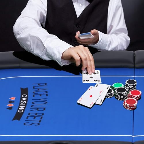 Premium 84" Poker Table Foldable with Chips Tray