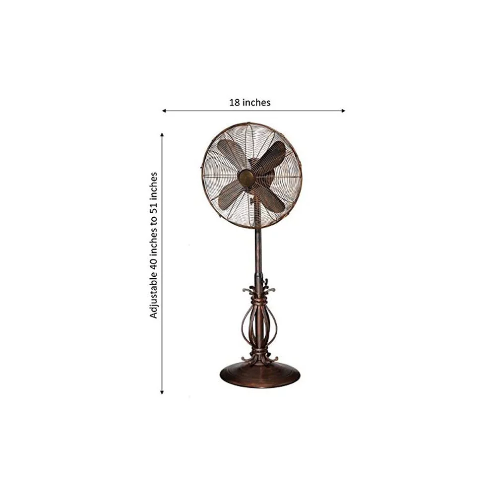 DecoBREEZE DBF1080 Adjustable Oscillating Outdoor Pedestal Fan Prestigious Brown - Radiant Selections