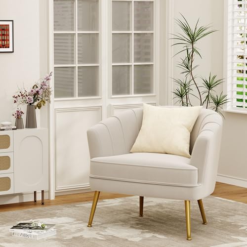 Andeworld Velvet Accent Chair, Upholstered Modern Single Sofa Side Chair