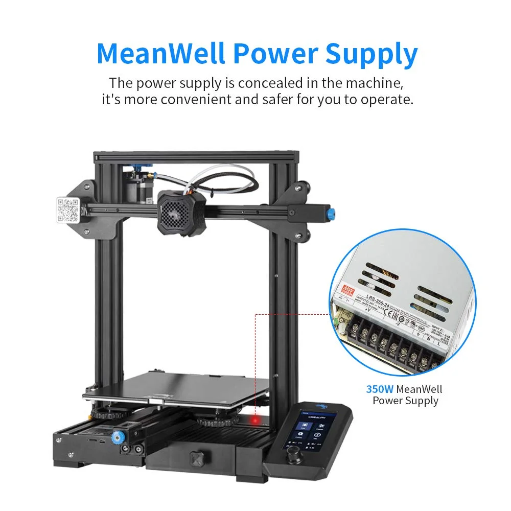 Creality Ender 3 V2 Upgraded 3D Printer Printing Size 220x220x250mm Aluminum Black - Radiant Selections