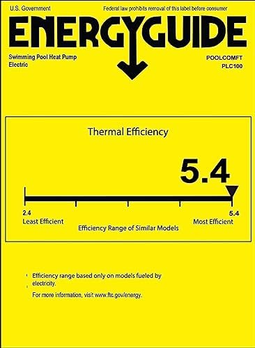 Swimming Pool Heat Pump, Pool Heater for In-Ground and Above Ground Pools, Max Output 37960BTU, Electric Heater Pump for Pools