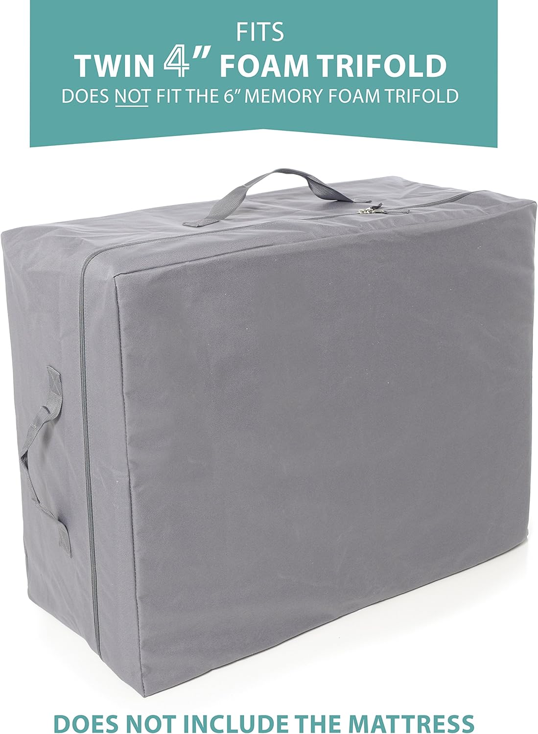 Carry Case for Milliard Tri-Fold Mattress 4 inch Queen (Does Not Fit 6 inch)