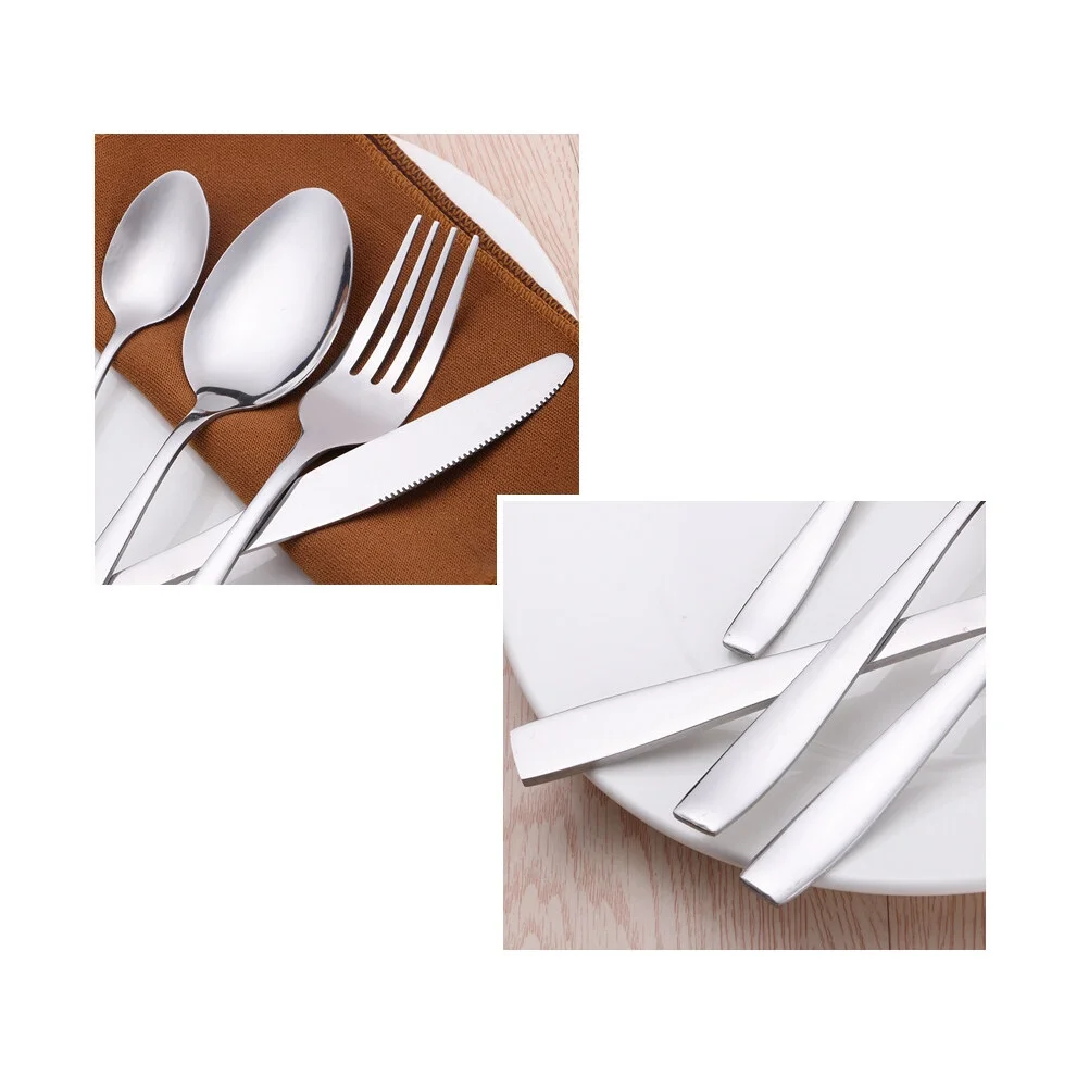 unbranded  24 Pcs Stainless Flatware Steel Dish Drying Rack Countertop Cutlery Holder