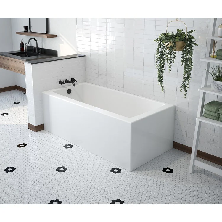 Tub Mackenzie 60L x 32W Inch Corner Left Hand White AcrylX