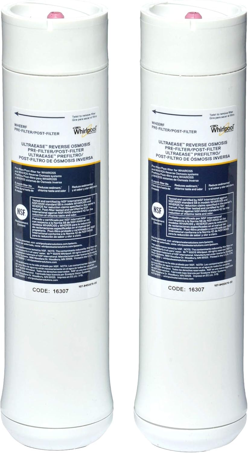 Whirlpool WHEERF Replacement Water Filter Cartridges White, 9.8 x 2.5 x 2.5 inches
