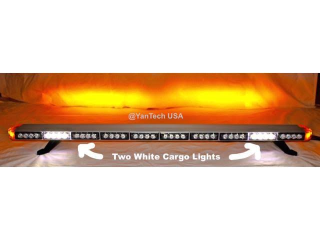 YanTech 49L21B 49 inch Amber LED Emergency Light Bar Flashing Tow/Plow Truck Wrecker w/ Brake u0026 Cargo Lights