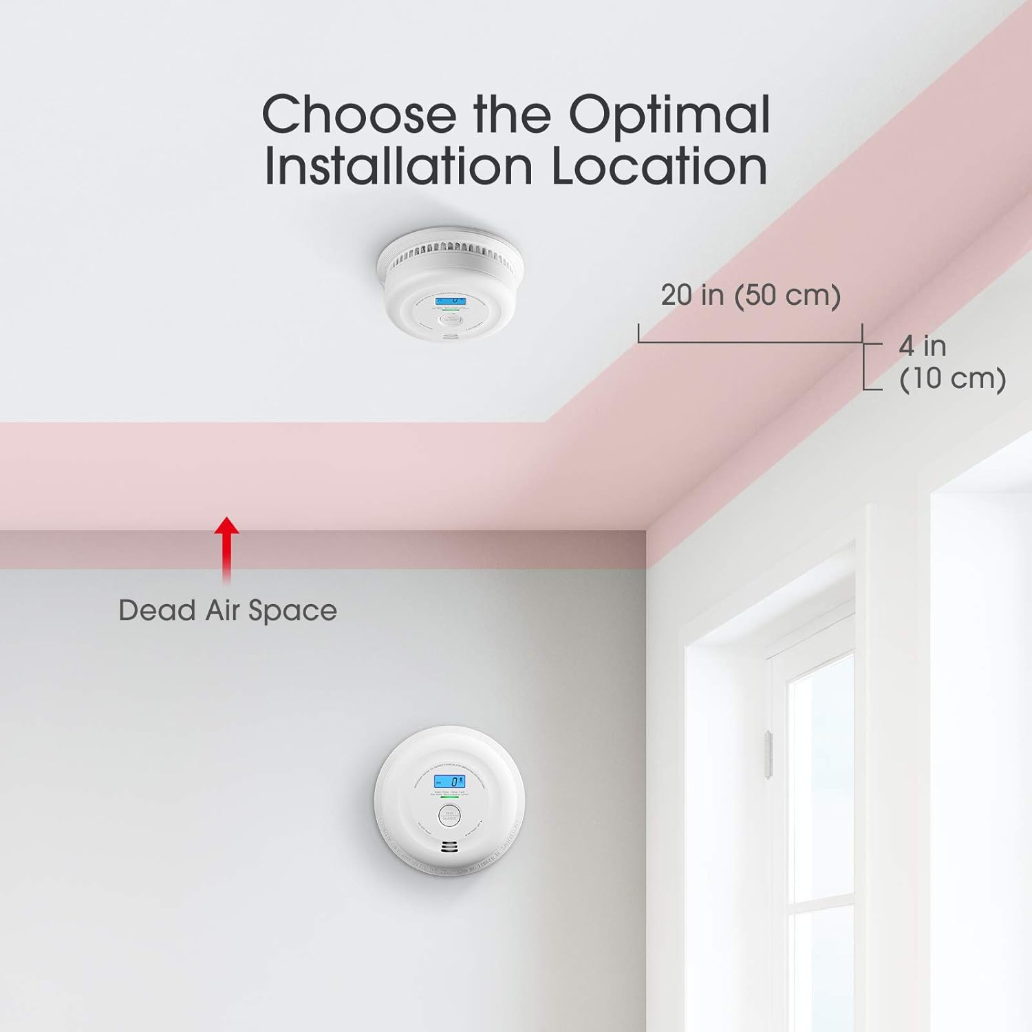 X-Sense 10-Year Battery Smoke and Carbon Monoxide Detector with LCD Display, Dual Sensor Smoke and CO Alarm Complies with UL 217 & UL 2034 Standards