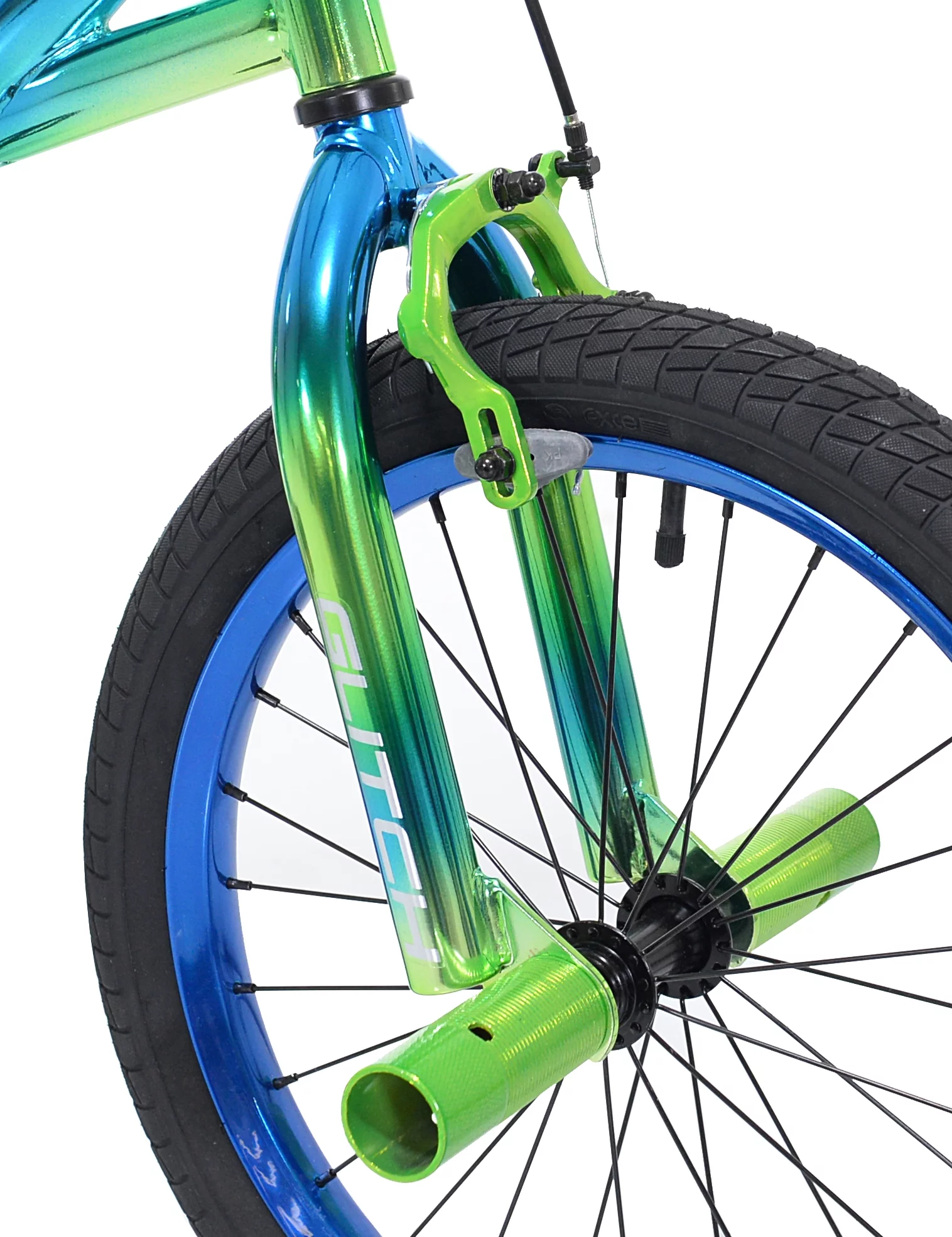 Genesis 18 Glitch Boy's BMX Bike, Blue/Green