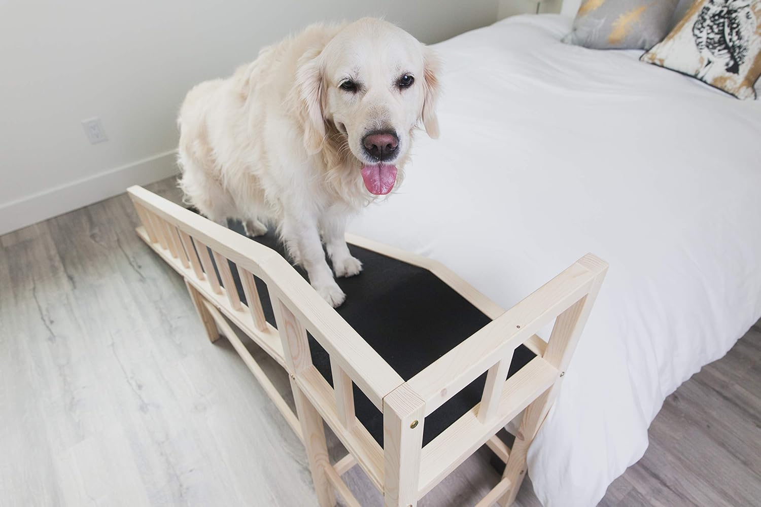 Gentle Rise™ Dog Bed Ramp | 74" Long and Supports Small, Large, Elderly Dogs 130+ LBS Capacity