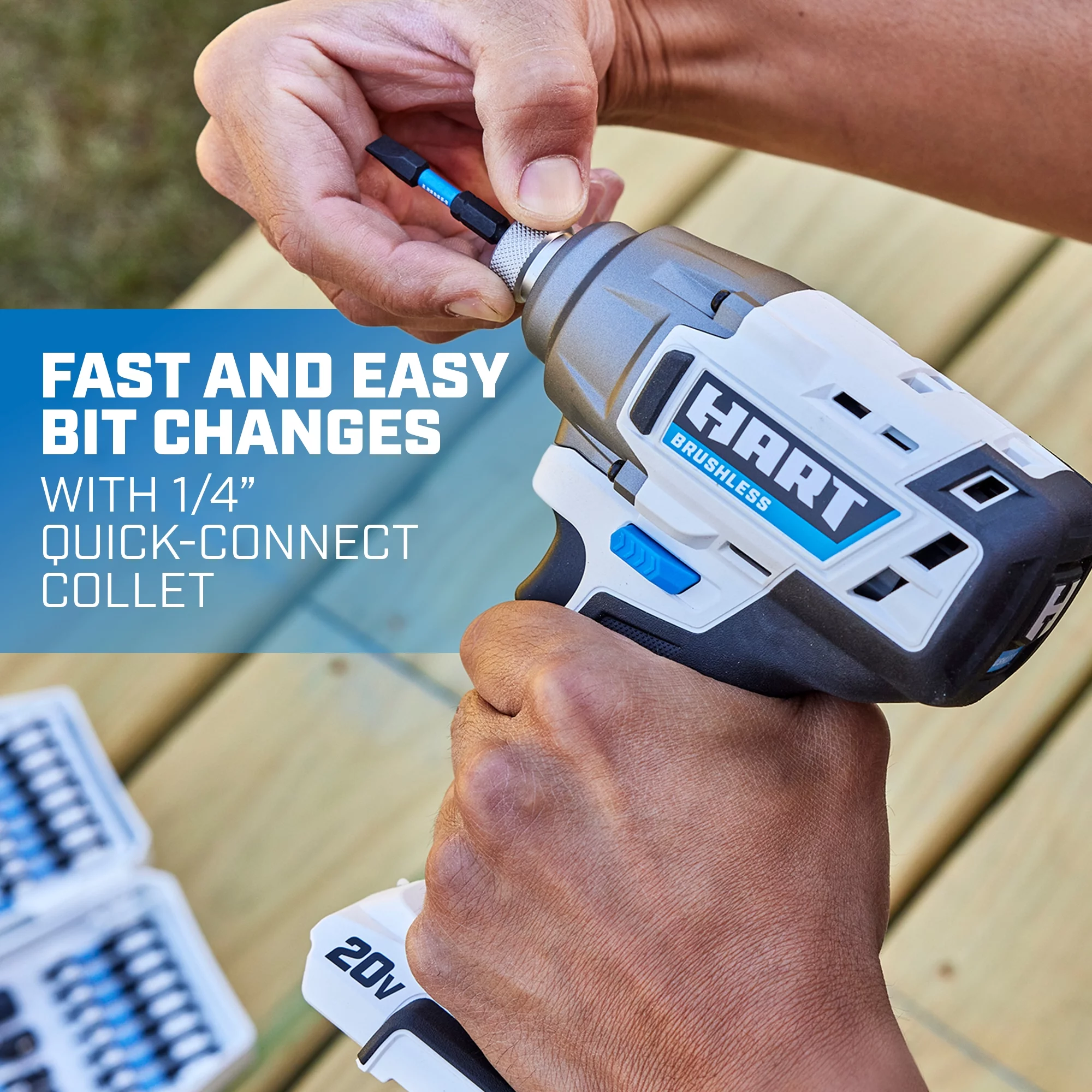 HART 20-Volt Cordless Brushless Impact Driver Kit, Gen 2