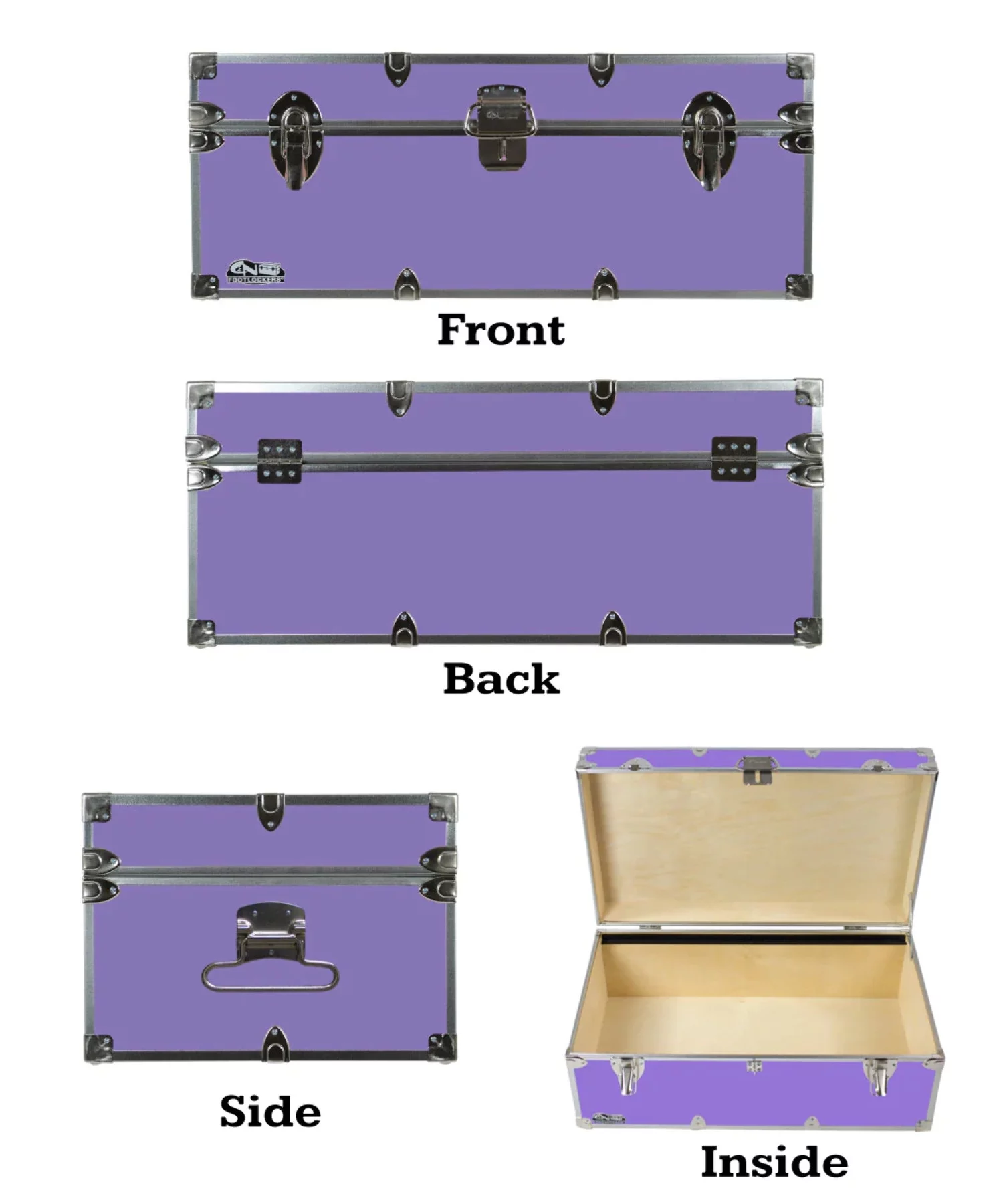 Happy Camper Steel Footlocker Trunk 32x18x13.5"