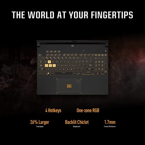 ASUS TUF Gaming A15 (2022) Gaming Laptop, 15.6" 300Hz FHD Display, AMD Ryzen 7 6800H CPU, GeForce RTX 3060 GPU, 16GB DDR5 RAM, 512GB PCIe SSD
