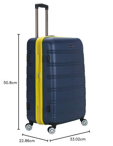 Rockland Melbourne Hardside Expandable Luggage with Spinner Wheels, 2TONENAVY, 2 Piece (20/28)