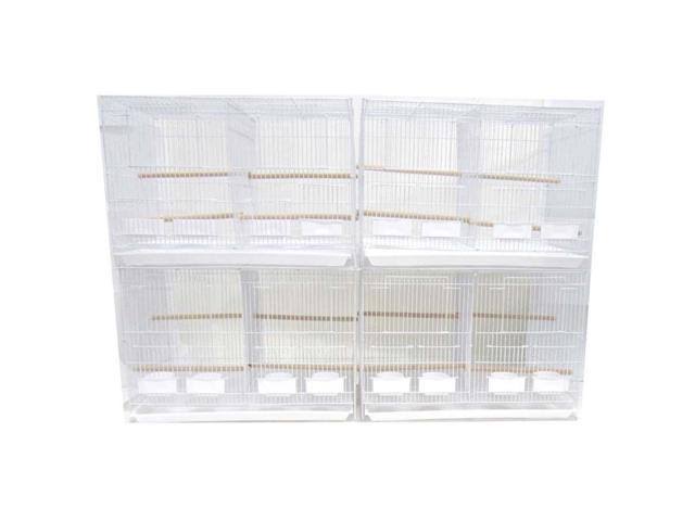 Yml Lot of 4 Medium Breeding Cages with Divider White