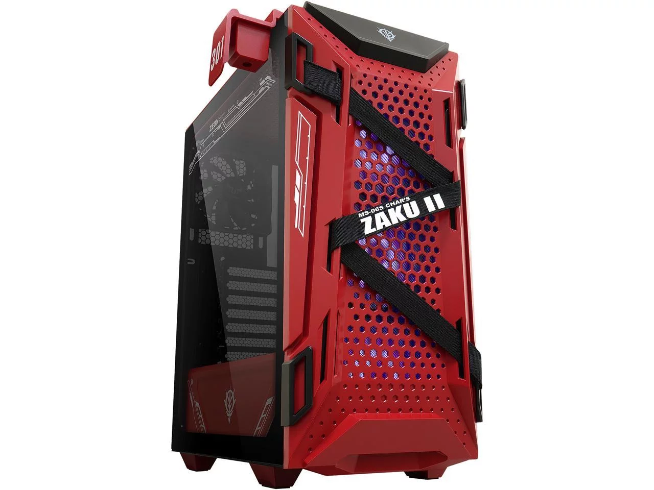 ASUS TUF Gaming GT301 ZAKU II Edition ATX mid-Tower Compact case with Tempered Glass Side Panel, Honeycomb Front Panel