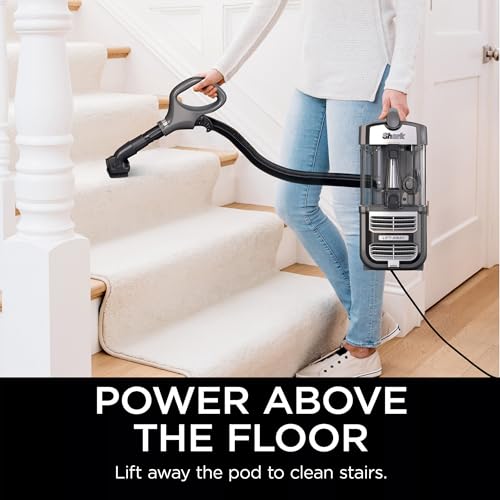 Shark UV730 Navigator Lift-Away Upright Vacuum, PowerFins HairPro Self-Cleaning Brushroll, HEPA Filter with Anti-Allergen Technology, LED Headlights