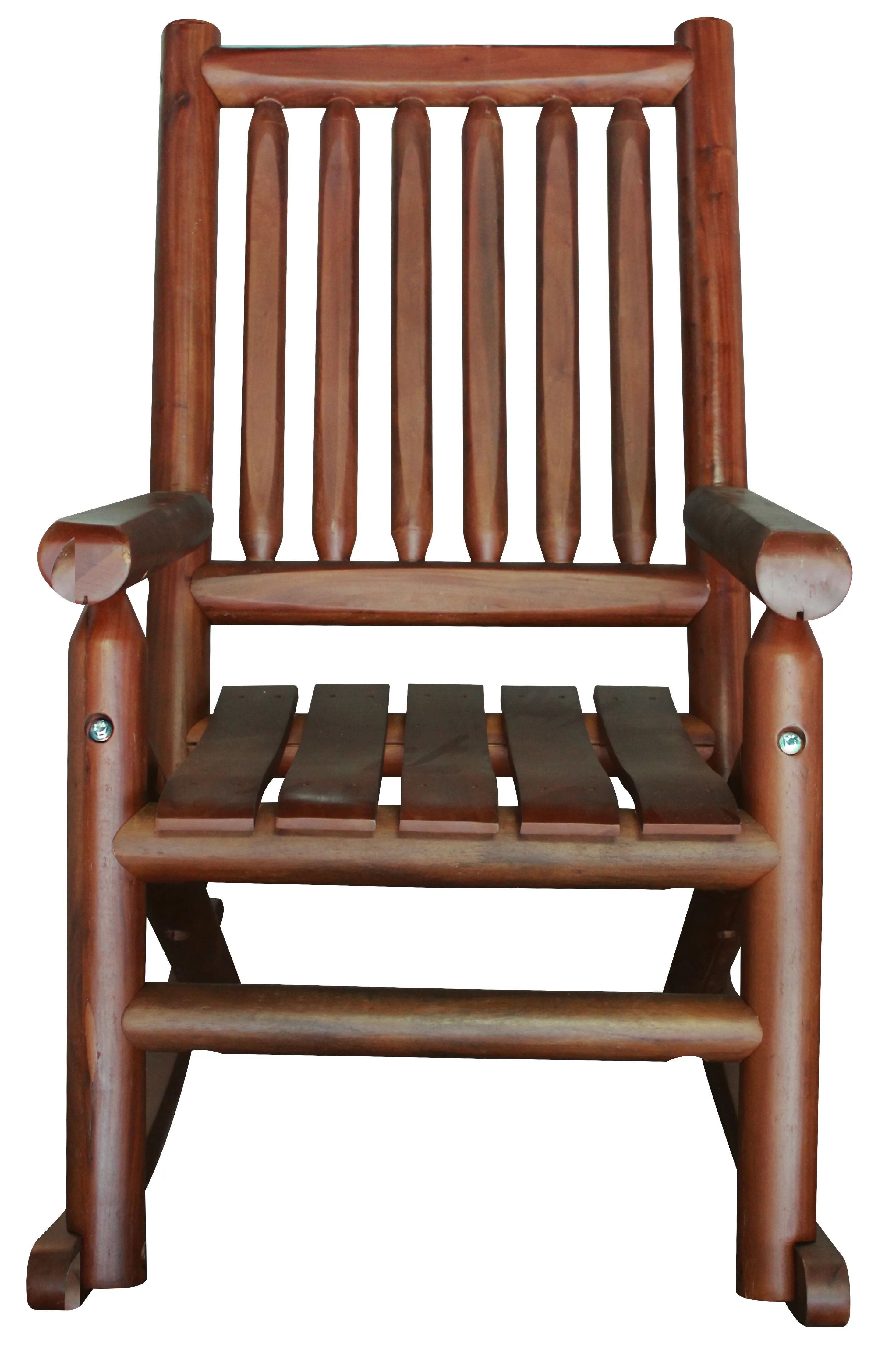 Leigh Country TX 86000 Cherry Amber-Log Adult Wood Rocker - Brown