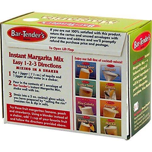 Bar-Tender&s Margarita Instant Cocktail Mix - Case of 12 Boxes - 96 Pouches