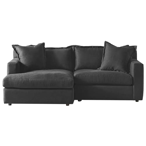 84-in. L-Shaped Chaise Sofa Reversible 2-Piece Sectional Couches in Beige