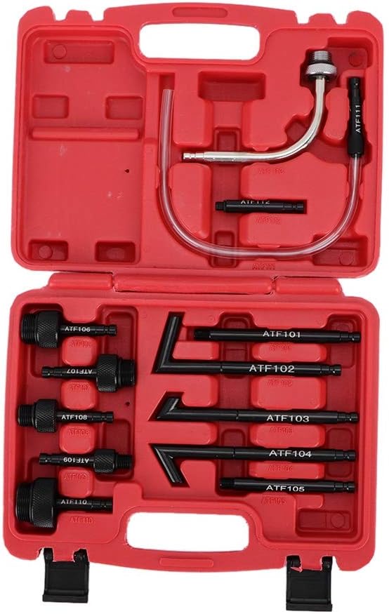 KIMISS 13Pcs/Set Oil Fill Adapter Transmission Fluid Oil Refilling Refill Connector Tool Kit + transmission fluid iol filler adapter for Audi trans