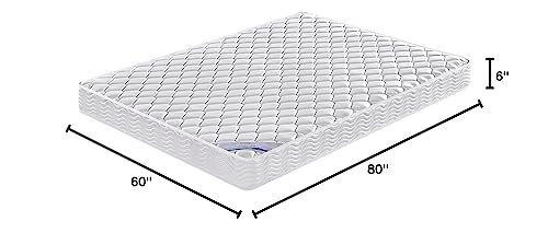Oliver & Smith Queen Mattress - 6 Inch Hybrid Queen Size Mattress with Pocketed Coil Springs with High Density & Comfort Cold Foam - Eco-Friendly