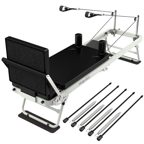 Pro 75" Pilates Reformer Machine with Dual Resistance Springs and Cords, Foldable Pilates Machine Equipment with Jump Board