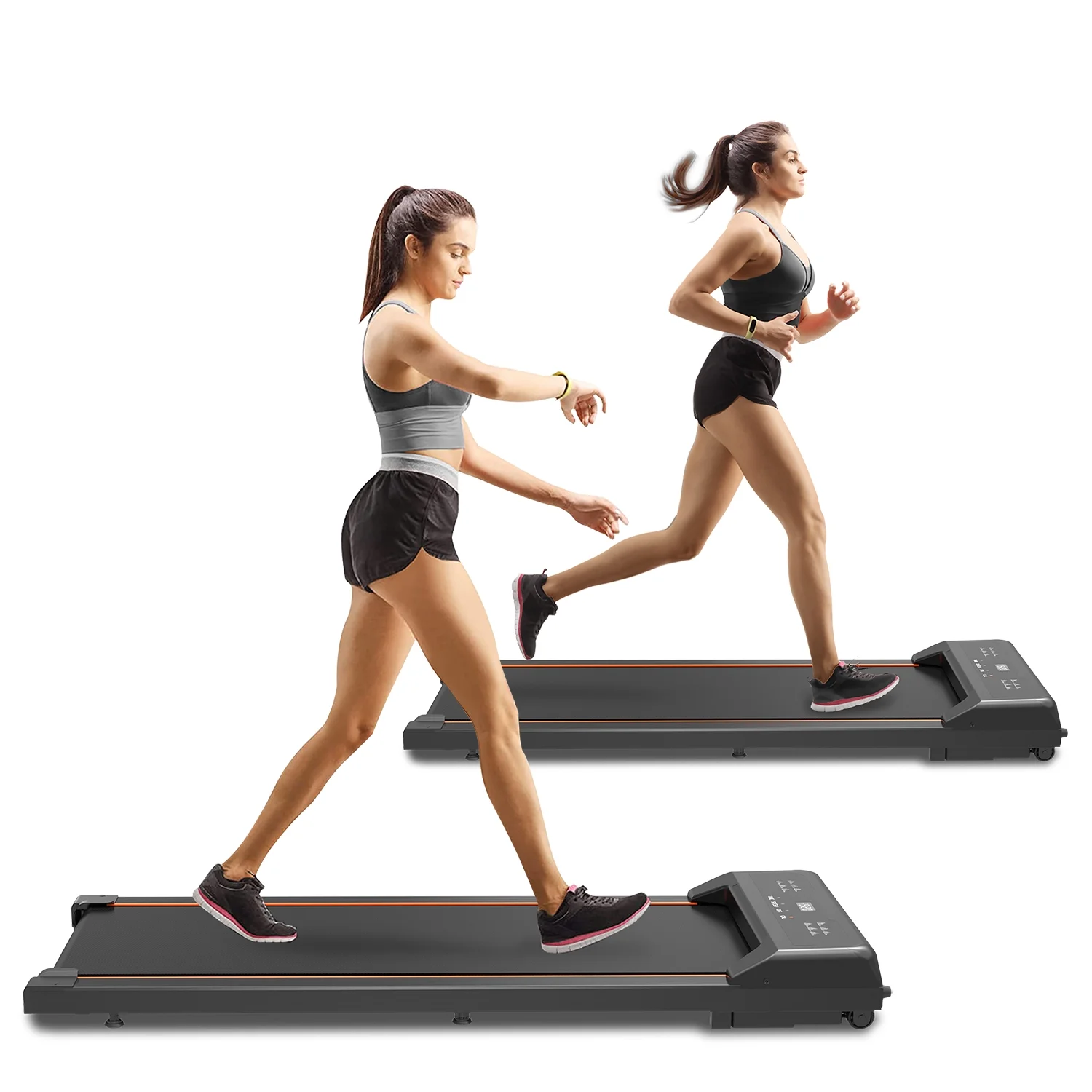 2.5HP Under Desk Electric Treadmill, MINI Waking Jogging Machine Installation-Free, Portable Walking Machine for Home, Office & Gym