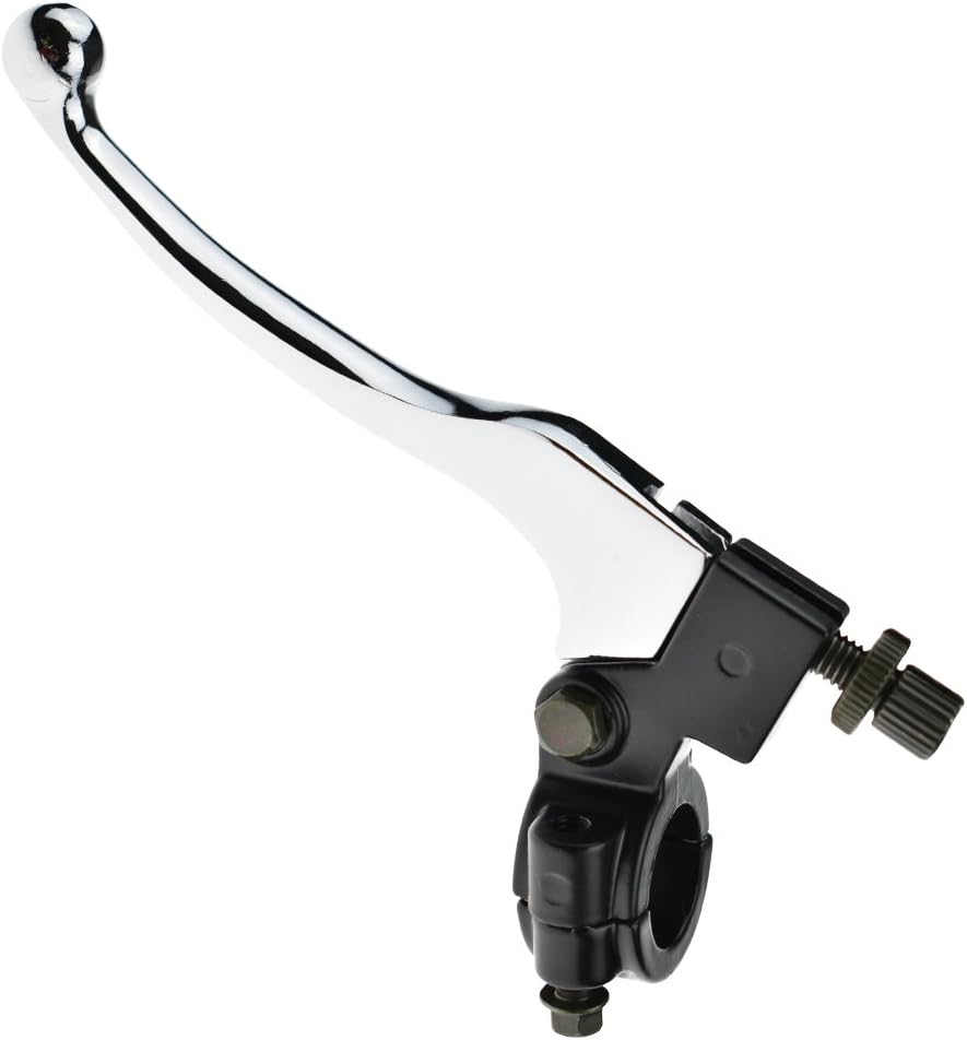 LAXEEM 7/8'' Handlebar Left Clutch Lever and Clutch Cable with Adjuster for for 50cc 70cc 90cc 110 cc 125cc Dirt Bikes Pit Bike