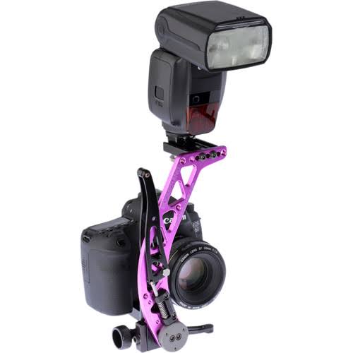 ProMediaGear BBX Boomerang Flash Bracket with Universal QR PLATE, Purple