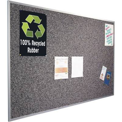 Best-Rite Rubber-Tak Wall Mounted Bulletin Board Size: 4& H x 8& W, Surface Color: Black - Avayadevconnect