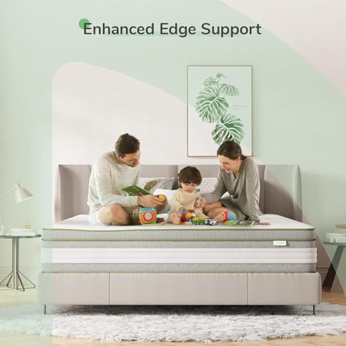 Novilla King Size Mattress 14 Inch, Hybrid Mattress King for Motion Isolation, Gel Memory Foam with Pressure Relief for Cool Night Sleep