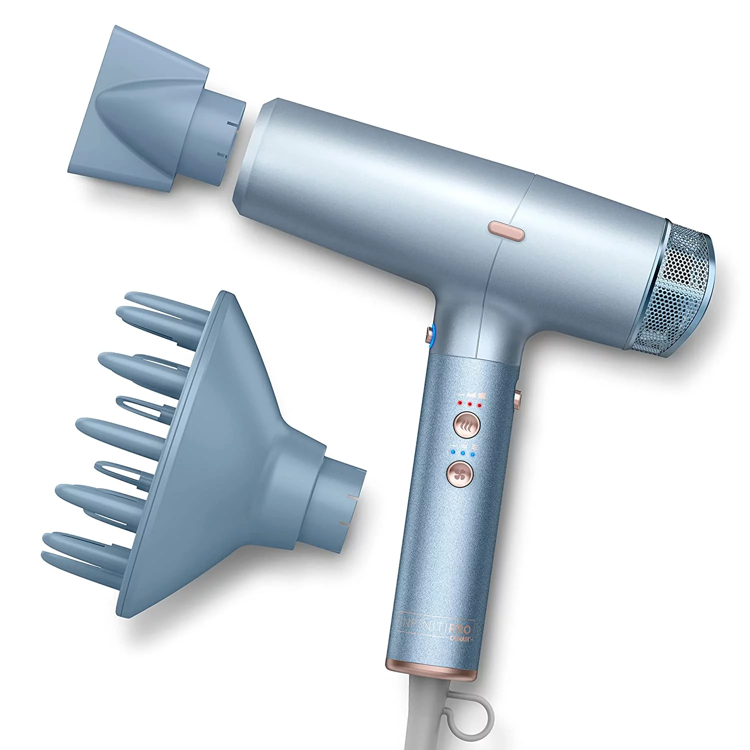 Infinitipro by Conair DigitalAIRE Hair Dryer, 1875W Hair Dryer with Diffuser, Digital Motor Spins up to 90