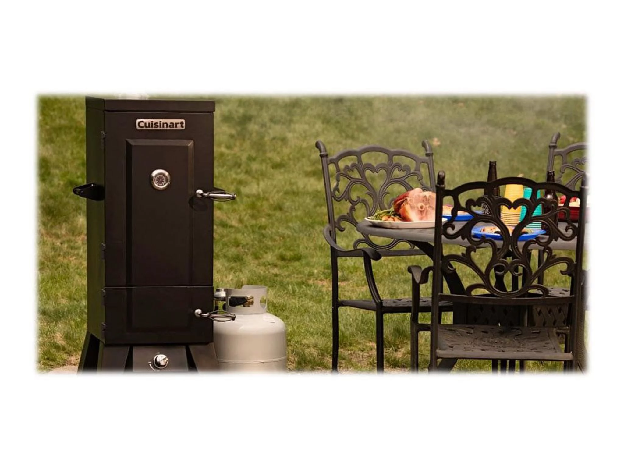 Cuisinart COS244 Vertical 36 Inch, 784 Sq Inch, 4 Racks Propane Smoker, Black - Radiant Selections