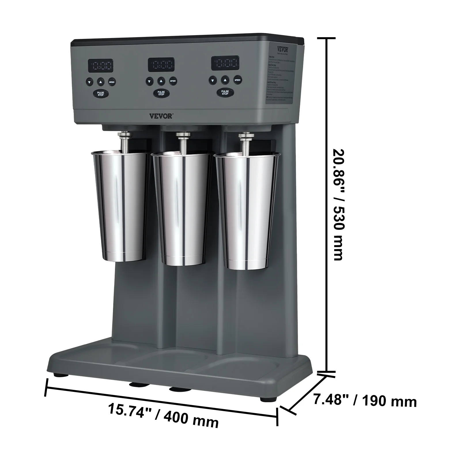 BENTISM Milkshake Maker Mixer Machine Stainless Steel Electric Blender with LED