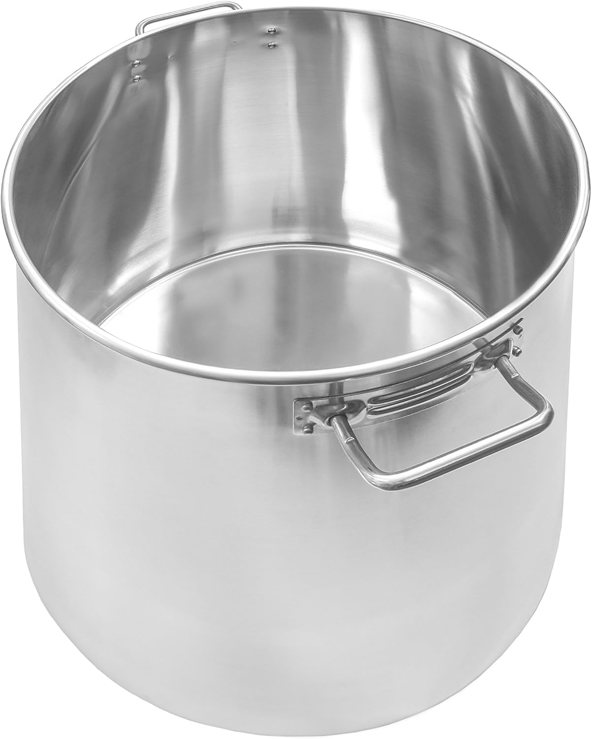 CONCORD Polished Stainless Steel Stock Pot Brewing Beer Kettle Mash Tun w/ Flat Lid (50 QT)